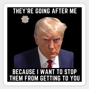 TRUMP MUGSHOT (TEXT VERSION) Sticker
